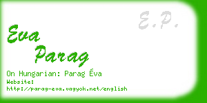 eva parag business card